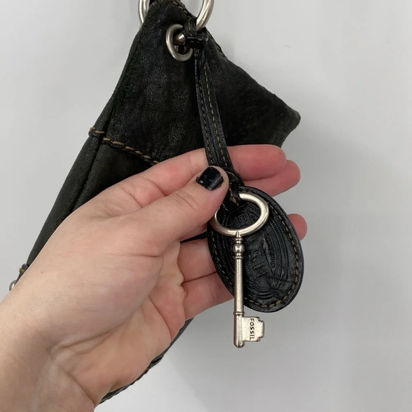 Fossil Long Live Vintage Sling Crossbody Bag Womens OS Brown Leather Pockets - Picture 8 of 15